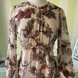 For Love & Lemons Multicolor Silk Printed Mini Cocktail Dress size S